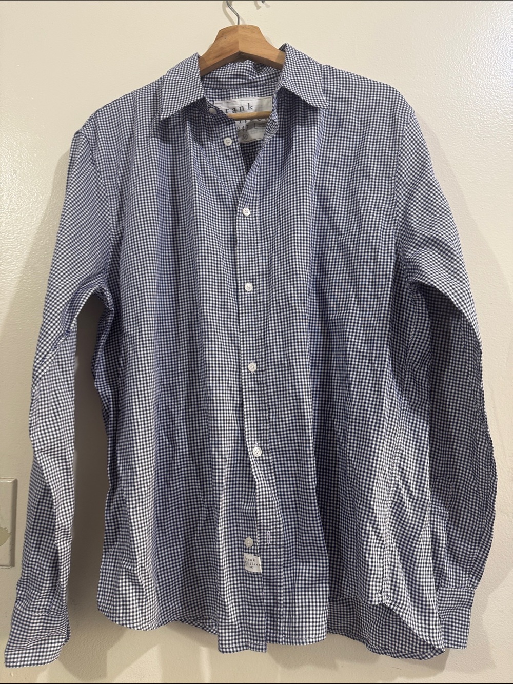 Frank & Eileen Blue and White Gingham Button-Down Shirt